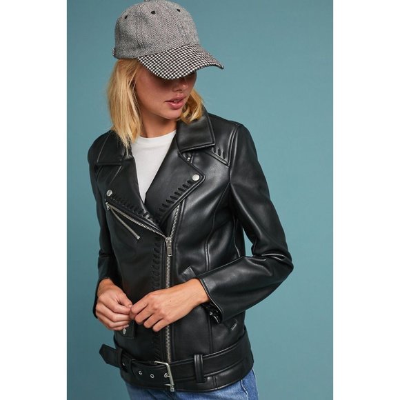 NWT Anthropologie ett:twa Whipstitch Moto Jacket XS - Picture 2 of 4